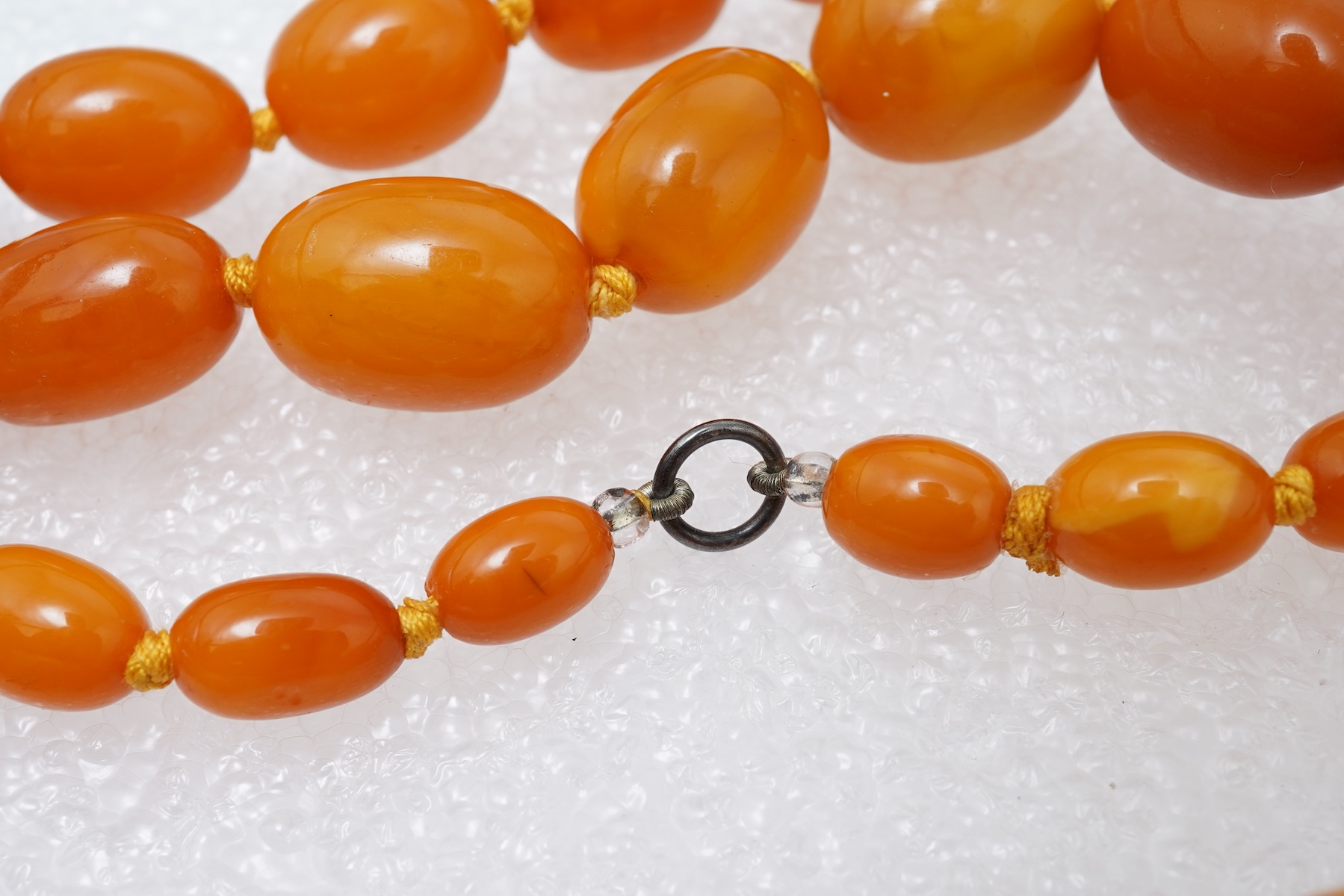 An amber necklace